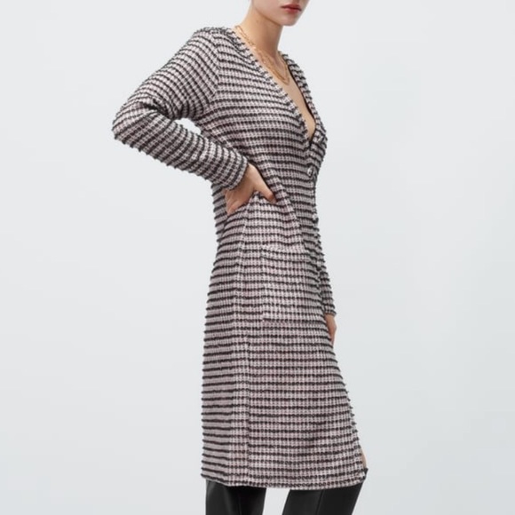 Zara Sweaters - Zara Jackie O inspired Textured Midi Cardigan NWT Size Small